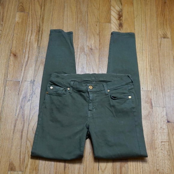 7 For All Mankind Denim - 7 FOR ALL MANKIND Green Skinny Jean (Size 29)